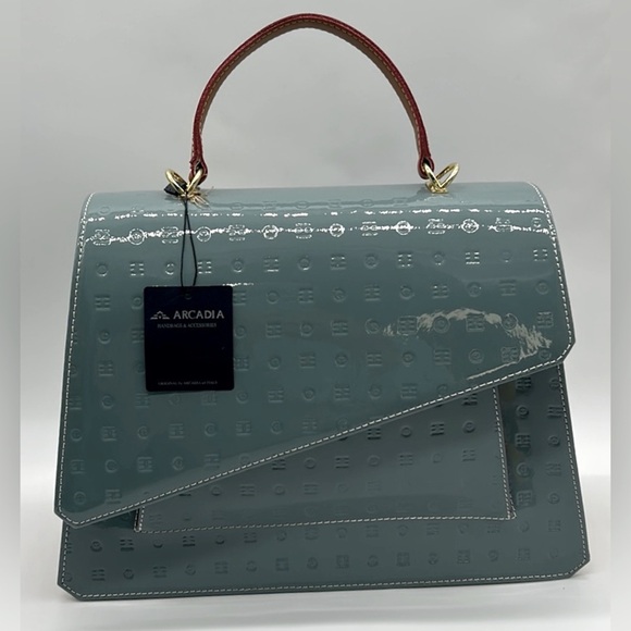 Arcadia Handbags - 2385- Arcadia Women’s Crossbody Bag Made In Italy Patent Leather NWT